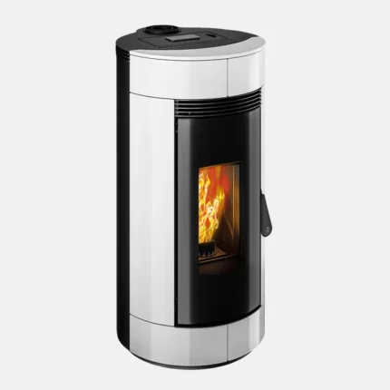 Pellet-Kaminofen CASATELLI Charly 8 glass weiß 8,2 kW