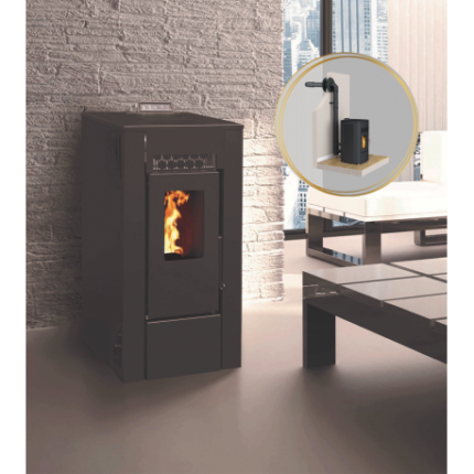 PACK Pellet-Ofen LINA 8 + Interstoves-Sauger